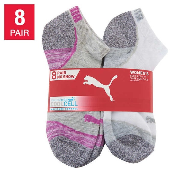 Puma Accessories - Puma Ladies No Show Socks - 8 Pairs - Brand New